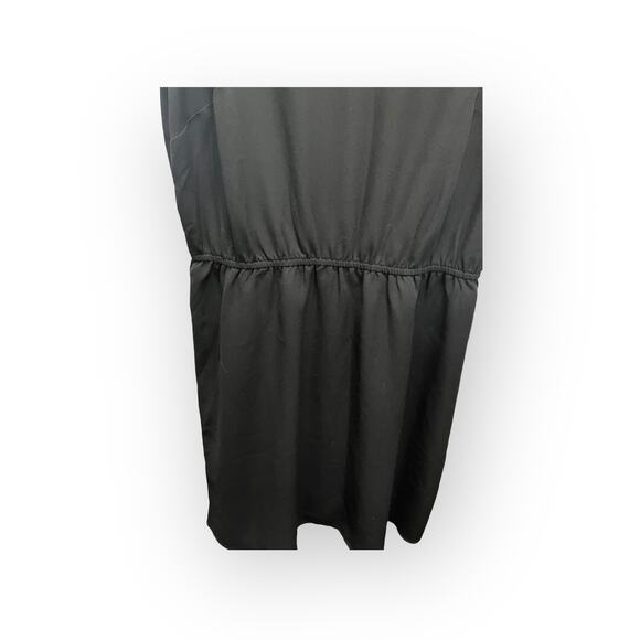 Ann Taylor LOFT Black sleeveless scalloped cut out mini dress SIZE 10 - Picture 2 of 6